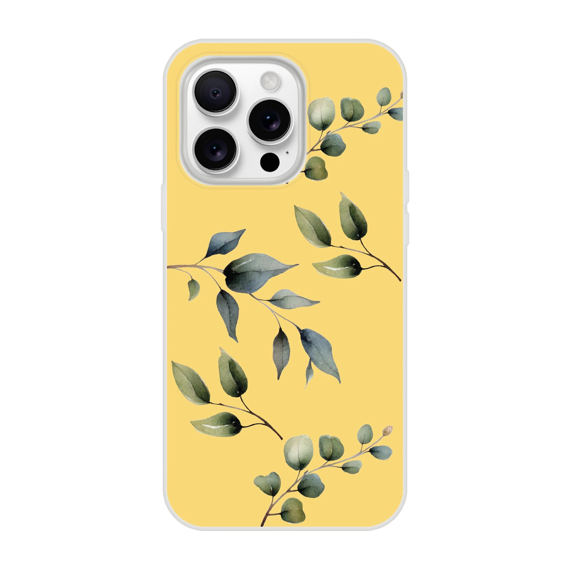 Green Branches iPhone Case—Golden Yellow Cover Design