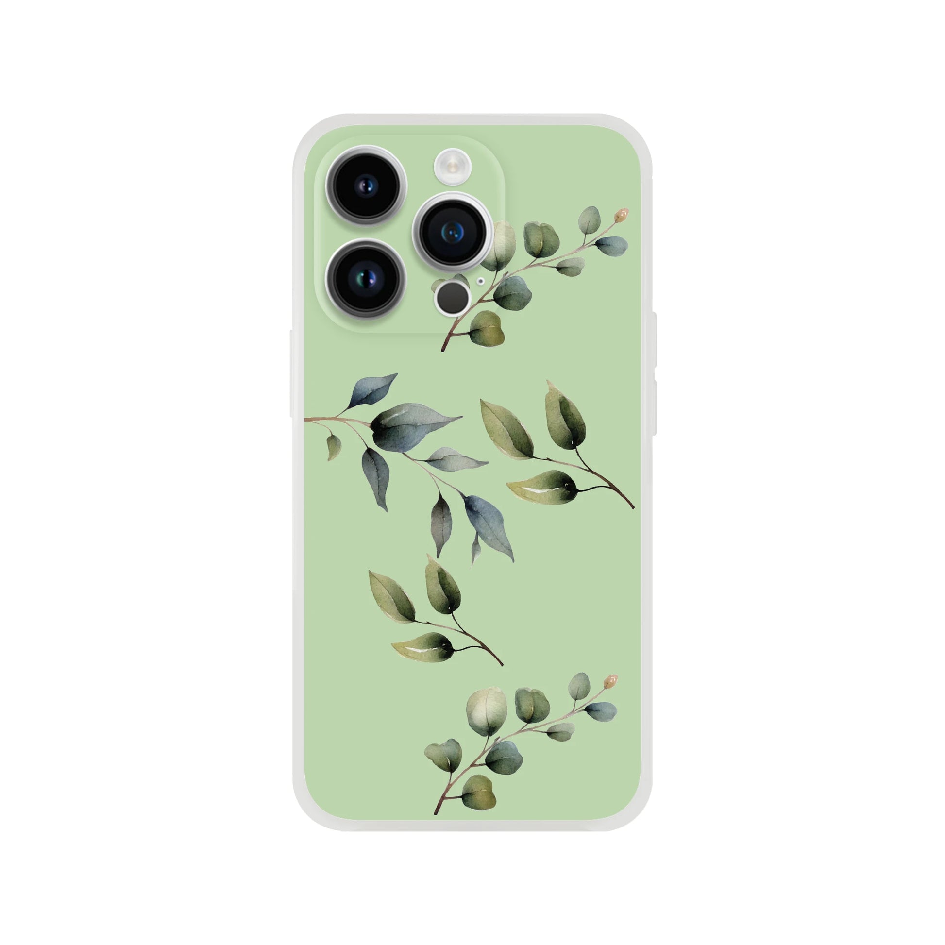 Green Branches iPhone Case—Light Green Cover Design