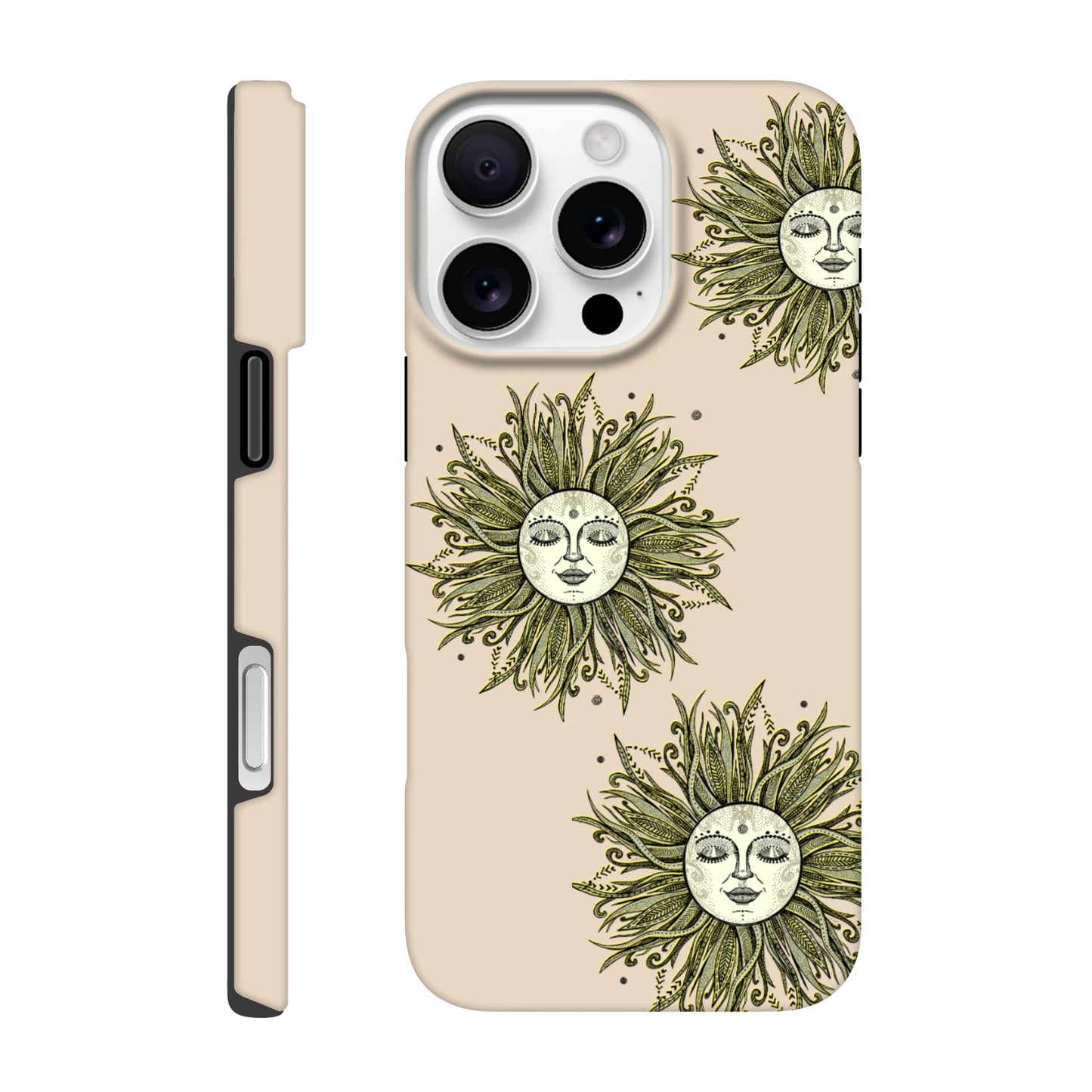 Sun Symbol iPhone Case—Zodiac Astrology Tan Celestial Design