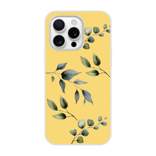 Green Branches iPhone Case—Golden Yellow Cover Design