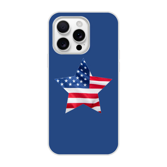 American Star iPhone Case Navy Blue Background