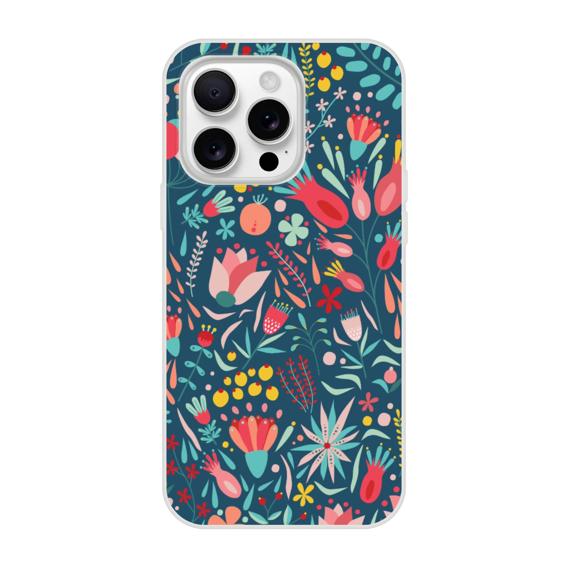 Floral iPhone Case–Navy Blue Garden Design