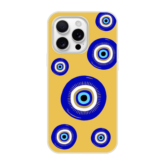 Greek Mati iPhone Case—Golden Evil Eye Design