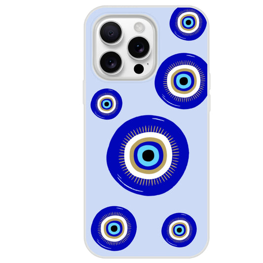 Blue Evil Eye Mati Symbol iPhone Case