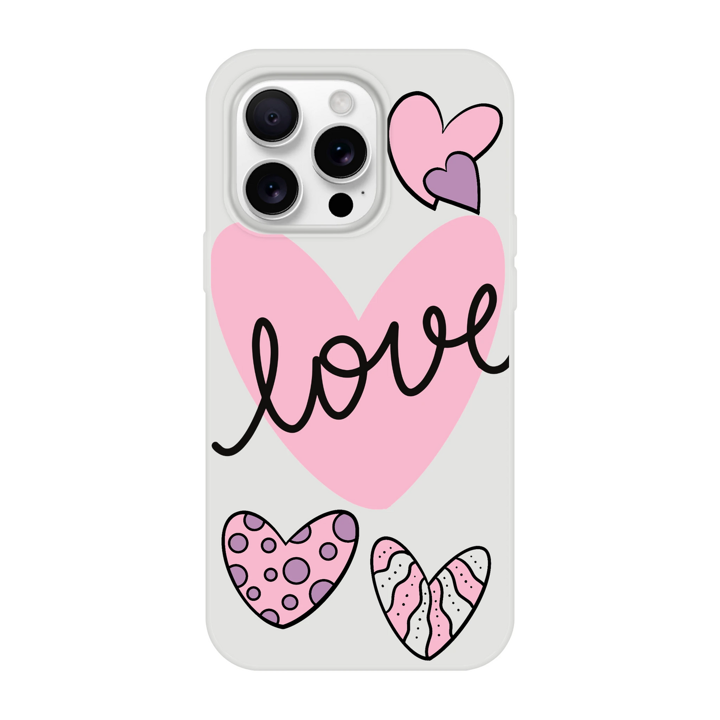 Pink Hearts iPhone Case—Love Design