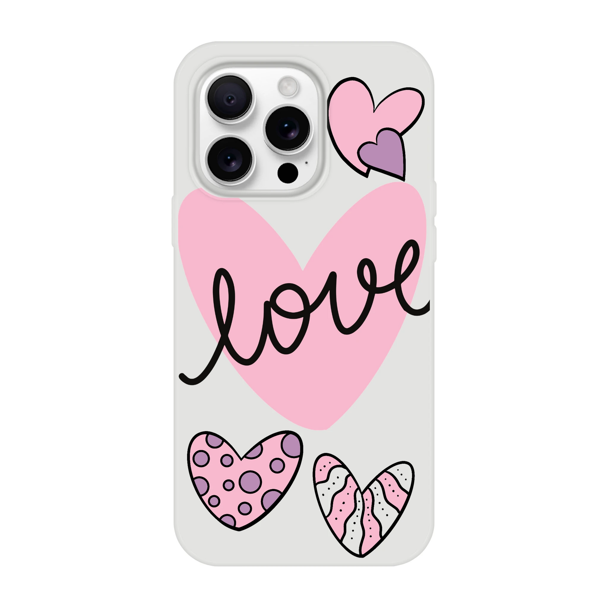 Pink Hearts iPhone Case—Love Design