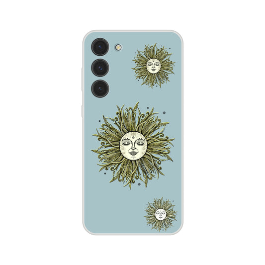 Astrological Sun Symbol Blue Celestial iPhone Case